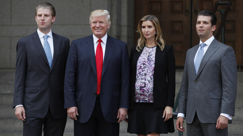 Donald Trump with eldest children 