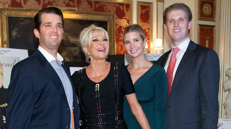 Ivana Trump with her children 