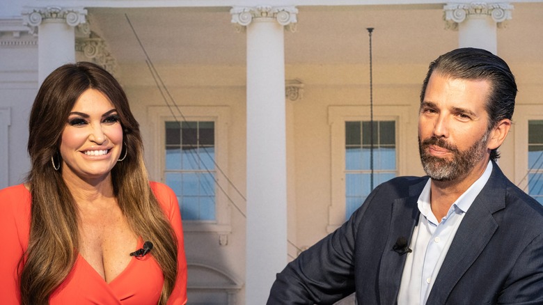 Kimberly Guilfoyle and Donald Trump Jr. sitting together