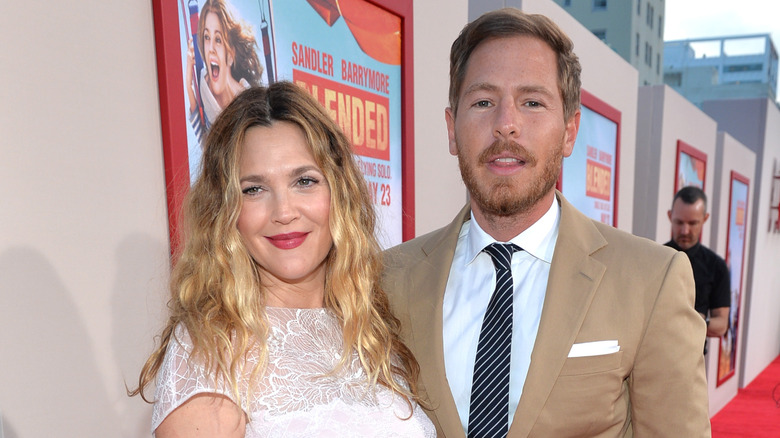 Drew Barrymore and Will Kopelman on the red carpet