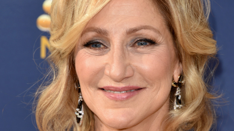 Edie Falco poses on the red carpet