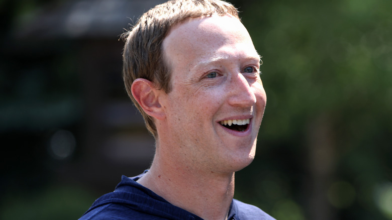 Facebook CEO Mark Zuckerberg smiles.