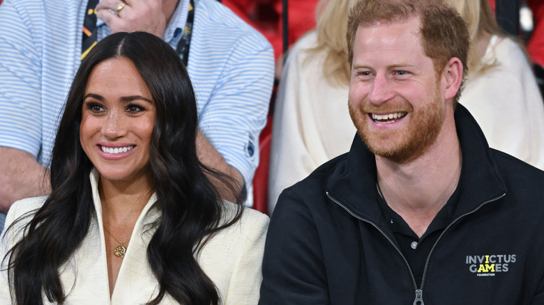 Meghan Markle and Prince Harry smiling