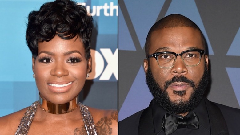 Fantasia Barrino and Tyler Perry pose at events