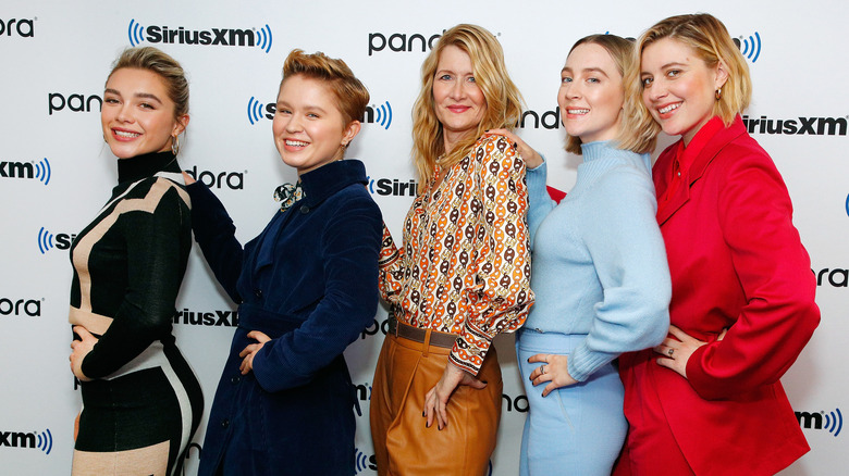 The cast of 'Little Women' poses