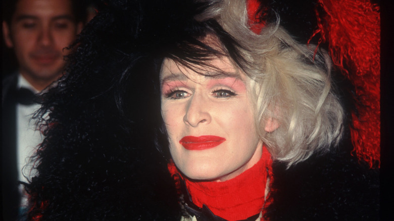 Glenn Close in costume as Cruella de Vil