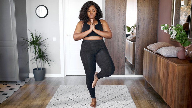 Woman doing yoga