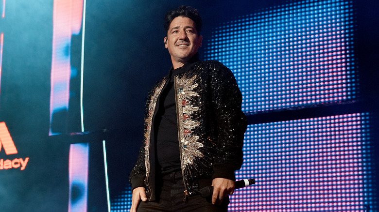 Jonathan Knight performing with New Kids on the Block