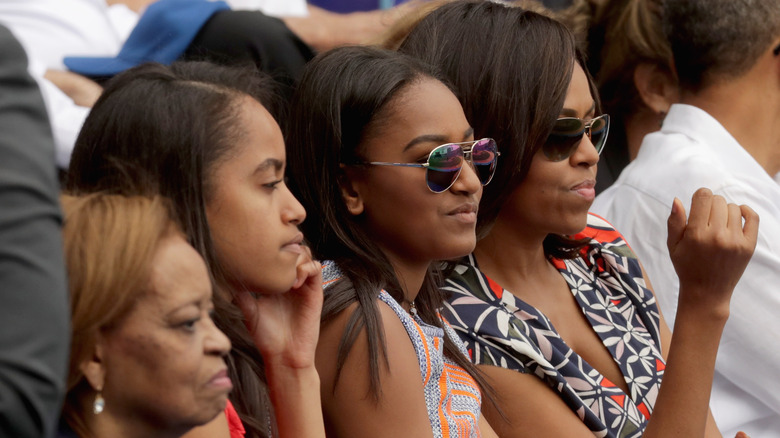 Michele, Malia, and Sasha Obama 