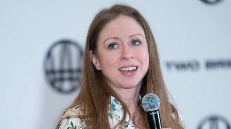 Chelsea Clinton speaking at event