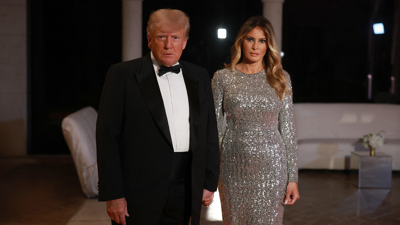 Donald and Melania Trump New Year's 2022