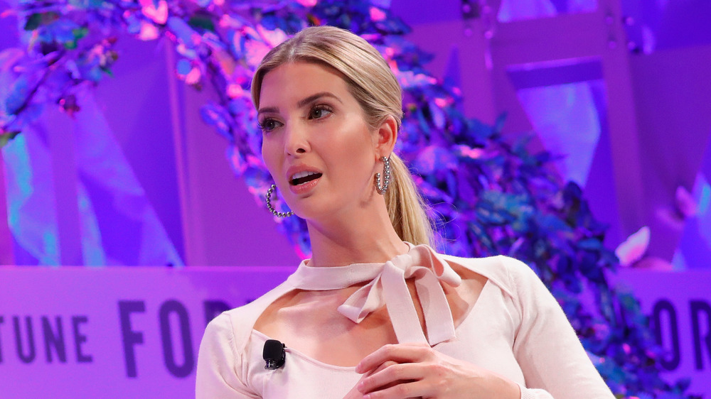 Ivanka Trump speaking on a panel