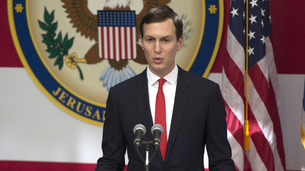 Jared Kushner speaking in Jerusalem