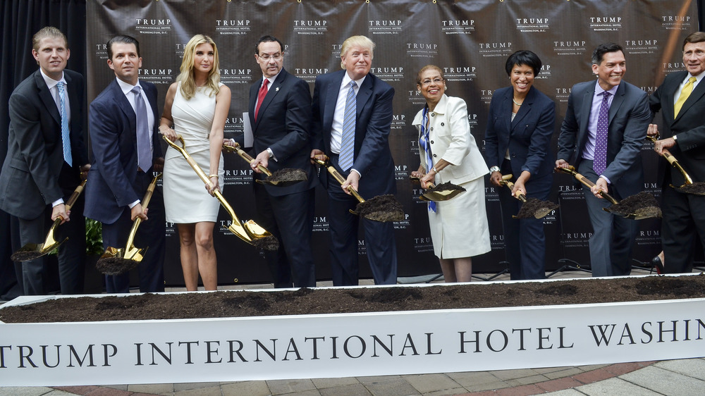 The Trump family breaking ground