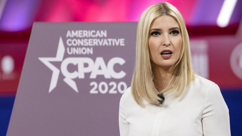 Ivanka Trump speaking at an event