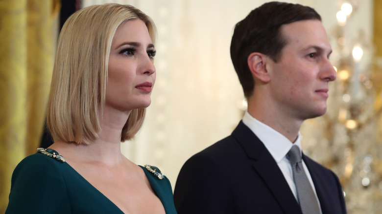 Ivanka Trump and Jared Kushner stand side by side