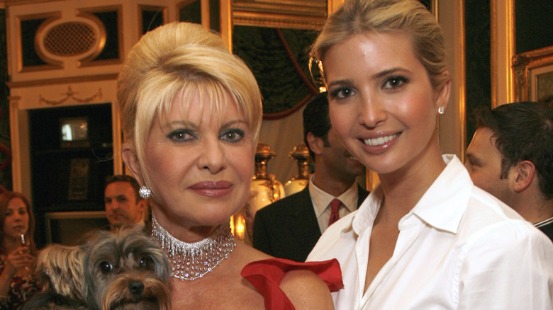 Ivana Trump and Ivanka Trump with dog