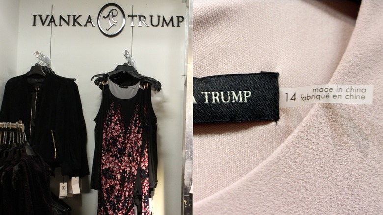 Ivanka Trump clothing and made in China label