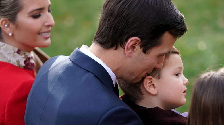 Ivanka and Jared Kushner's family at the Thanksgiving pardoning ceremony