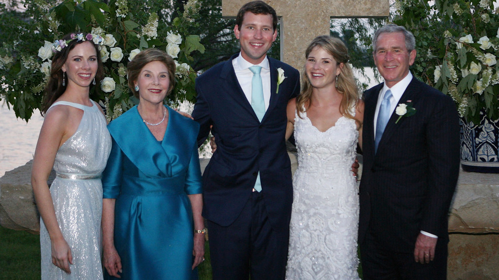 The Bush family in Laura Bush Hager and Henry Hager's wedding photo