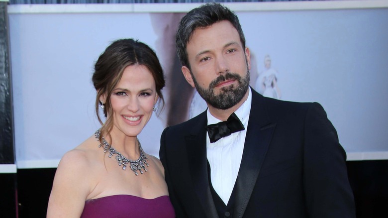 Jennifer Garner and Ben Affleck posing on red carpet in 2013