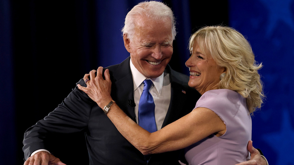 President Joe Biden and First Lady Jill Biden on stage 