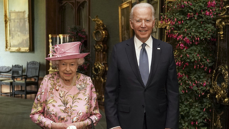 President Joe Biden and Queen Elizabeth II at Windsor Castle