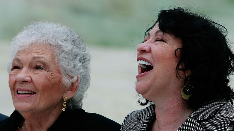 Justice Sonia Sotomayor laughing with her mother