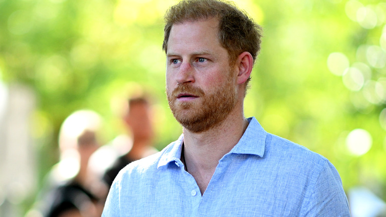 Prince Harry staring into space