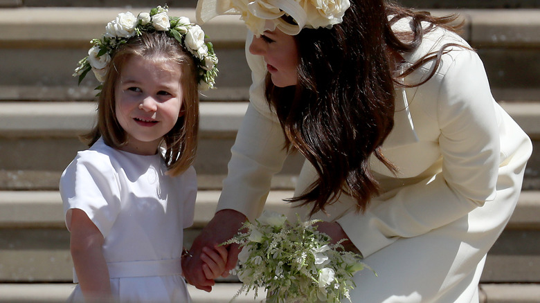 Princess Catherine and Princess Charlotte at Meghan and Prince Harry's wedding