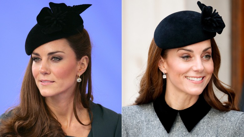 Kate Middleton, 2012 and 2019, Lock & Co hat 