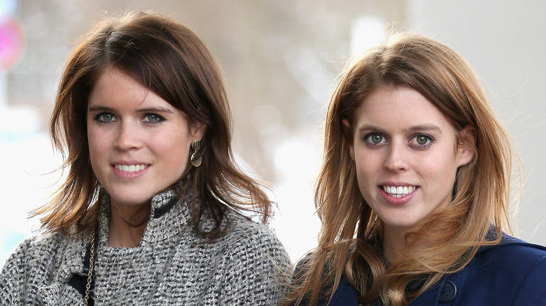 Princesses Beatrice and Eugenie smiling