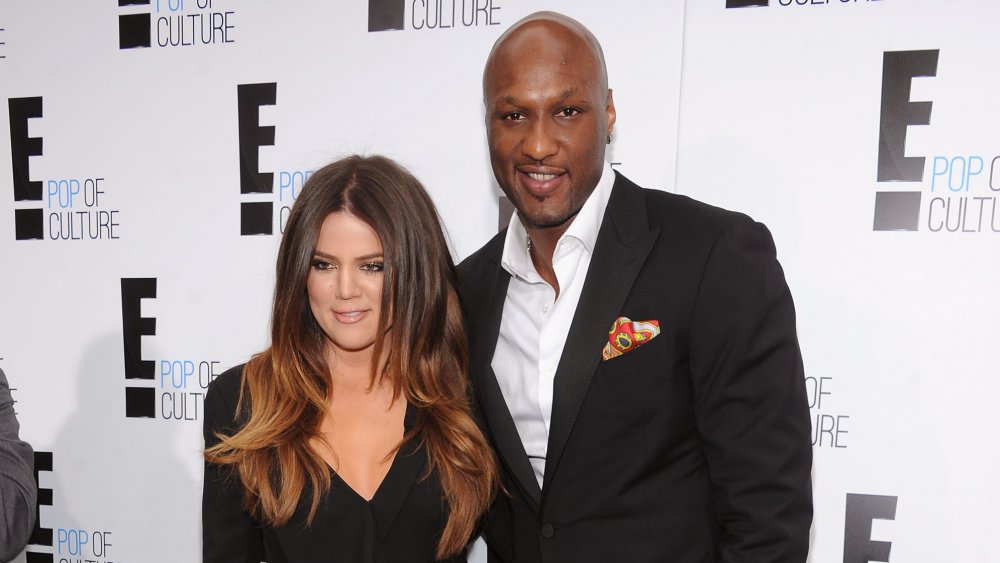 Khloe Kardashian and Lamar Odom on the red carpet