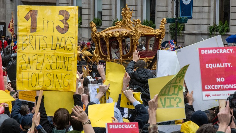 King Charles coronation protestors 