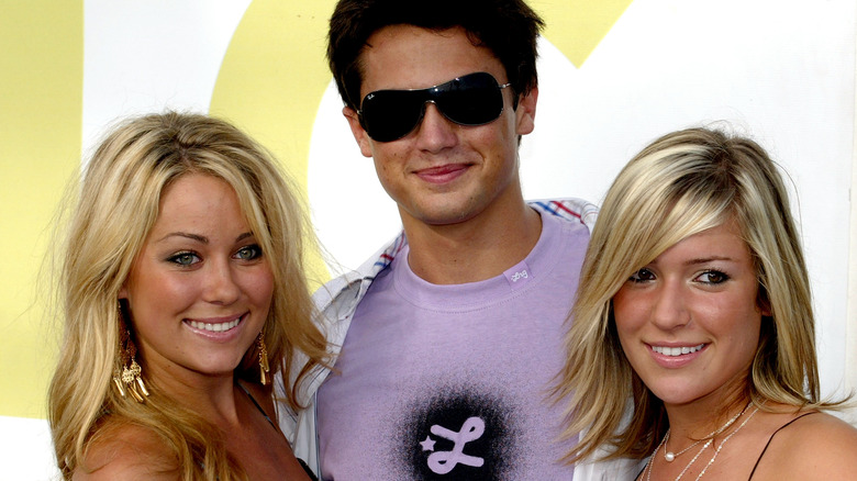 Kristin Cavallari with her Laguna Beach castmates Lauren Conrad and Stephen Colletti 