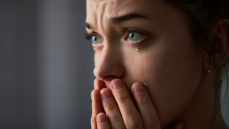 Woman crying