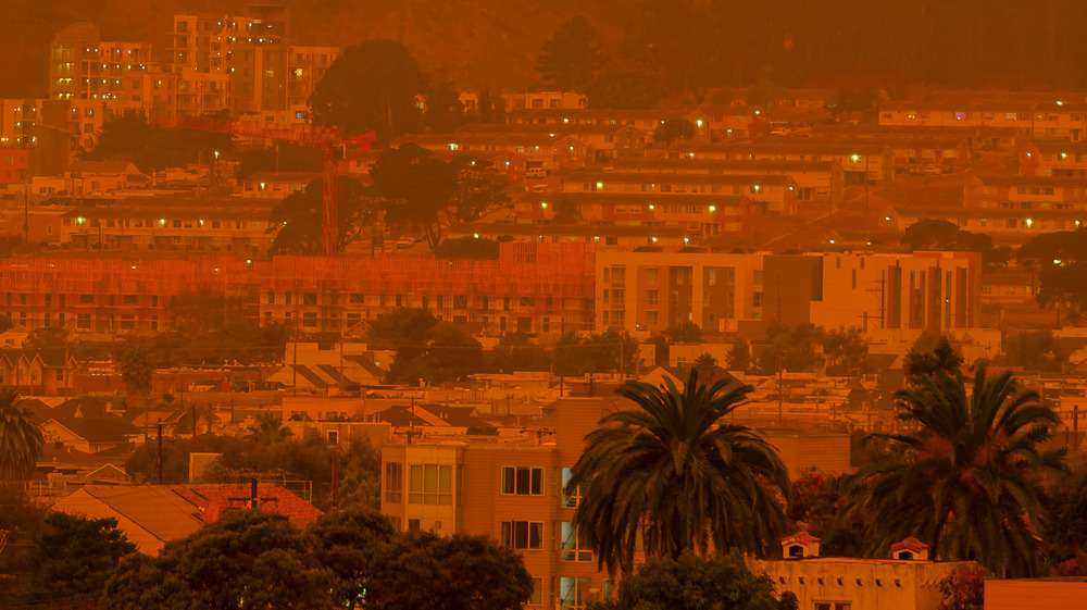 San Francisco skyline, fires 