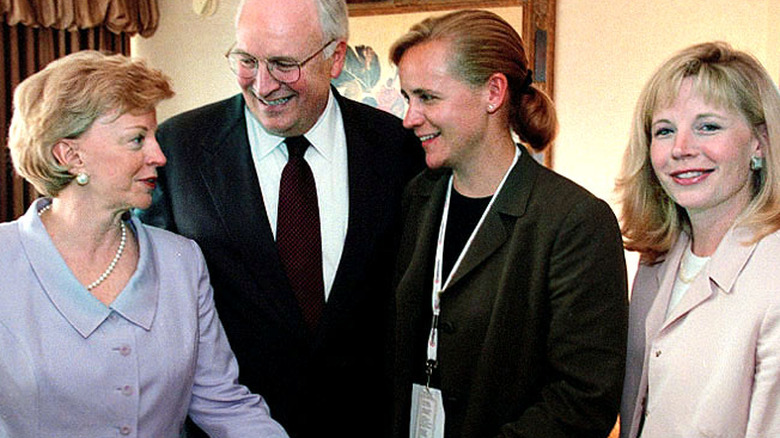 Liz and Mary Cheney with parents Dick and Lynne Cheney