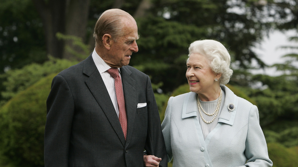 Queen Elizabeth II and Prince Philip sharing a gaze 