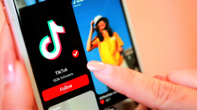 TikTok on phone 