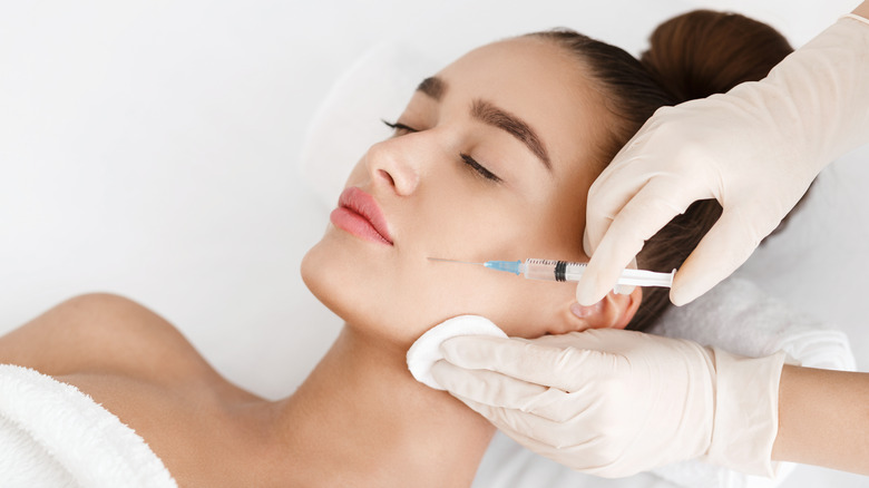 Woman getting Botox