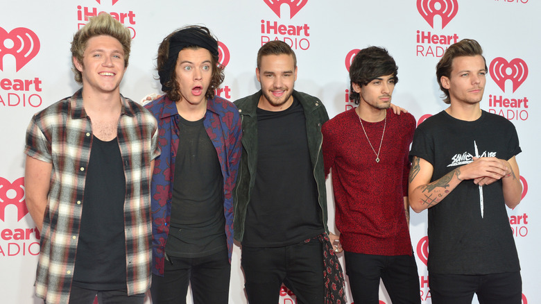 The members of One Direction at an event. 