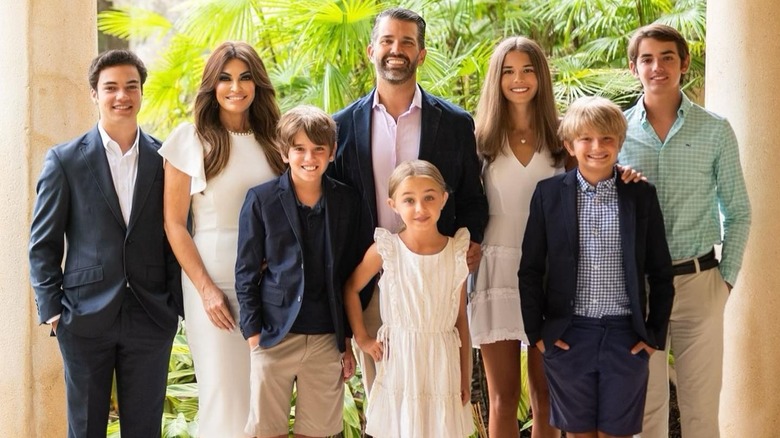 Donald Trump Jr. with children and partner Kimberly Guilfoyle