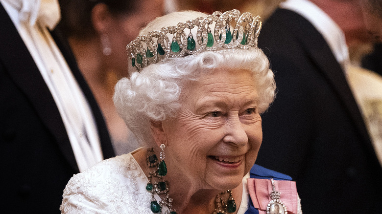 Queen Elizabeth smiling