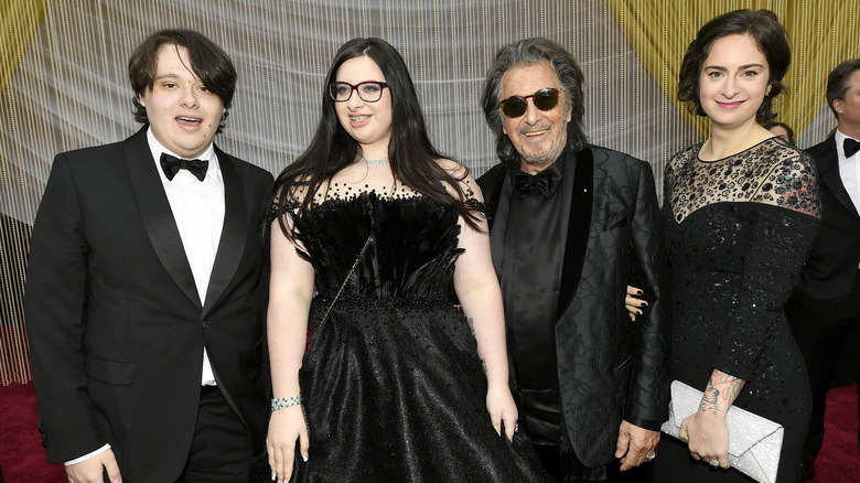 Al Pacino with his children Anton, Olivia, and Julie Marie.