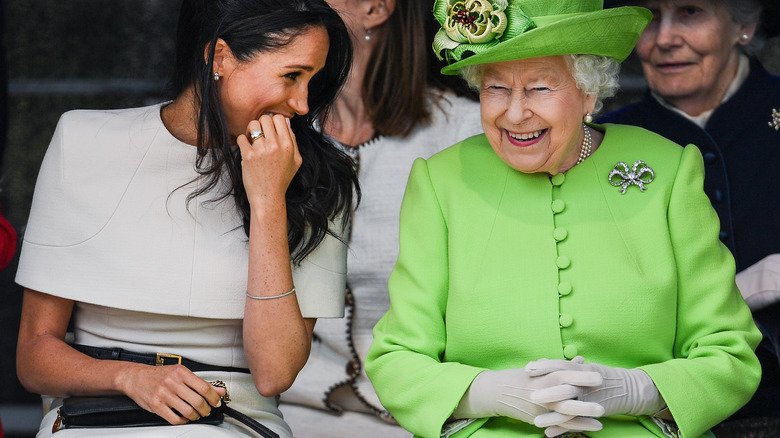 Meghan Markle and Queen Elizabeth share a laugh