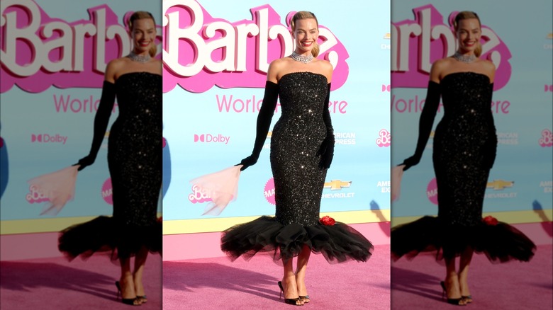 Margot Robbie on the pink carpet