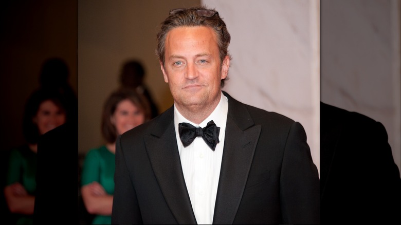 Matthew Perry in a tuxedo