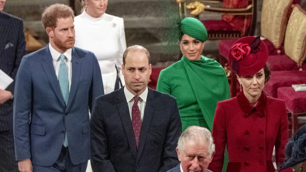 Cambridges and Sussexes during Commonwealth Day services