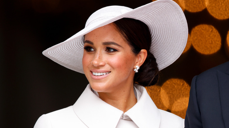 Meghan Markle wearing all white at the Platinum Jubilee